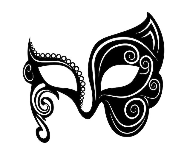 Vector black carnival mask