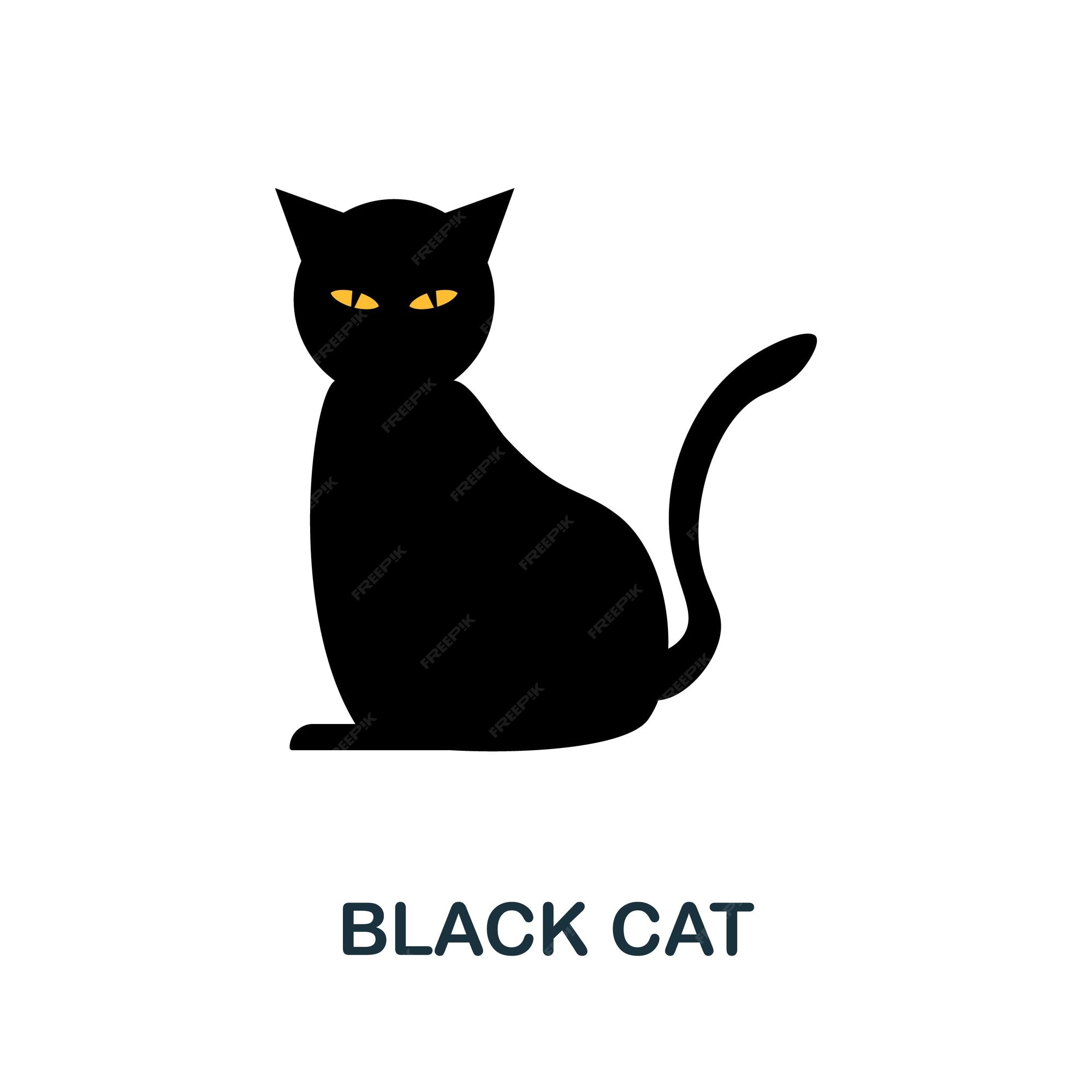 Premium Vector  Black cat icon simple element from halloween collection  creative black cat icon for web design templates infographics and more