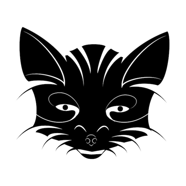 Black cat icon flat Royalty Free Vector Image - VectorStock