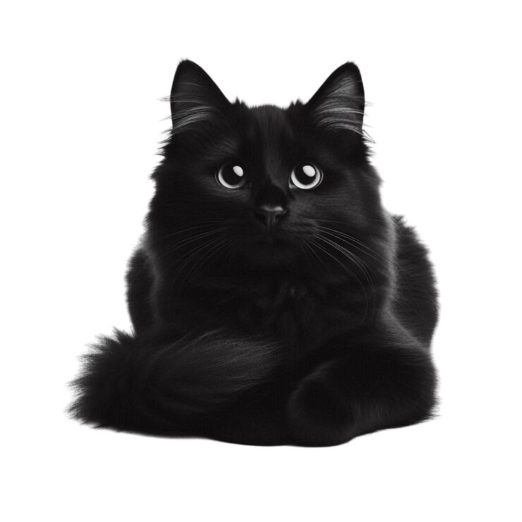 Vector 검은 고양이 터