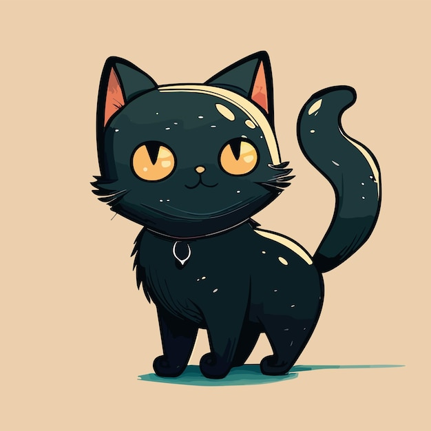 A black cat with a star on it