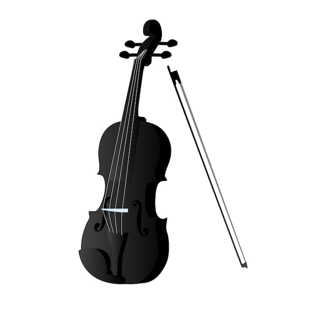 Black cello vector illustration of the cello eps10