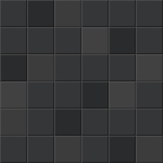 Vector black ceramic square tile seamless pattern