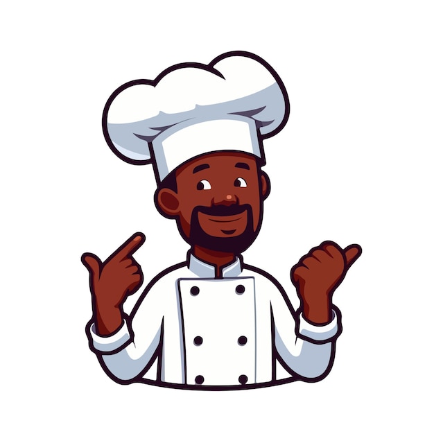 Vector black chef guy ai generated image