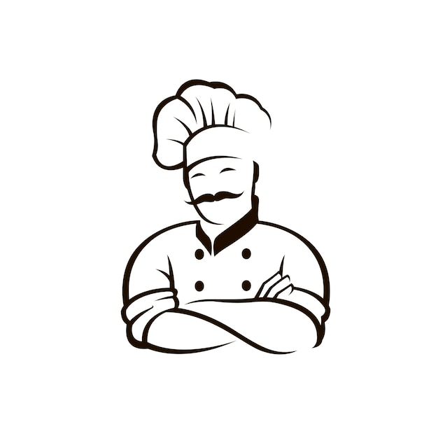 Vector black chef icon