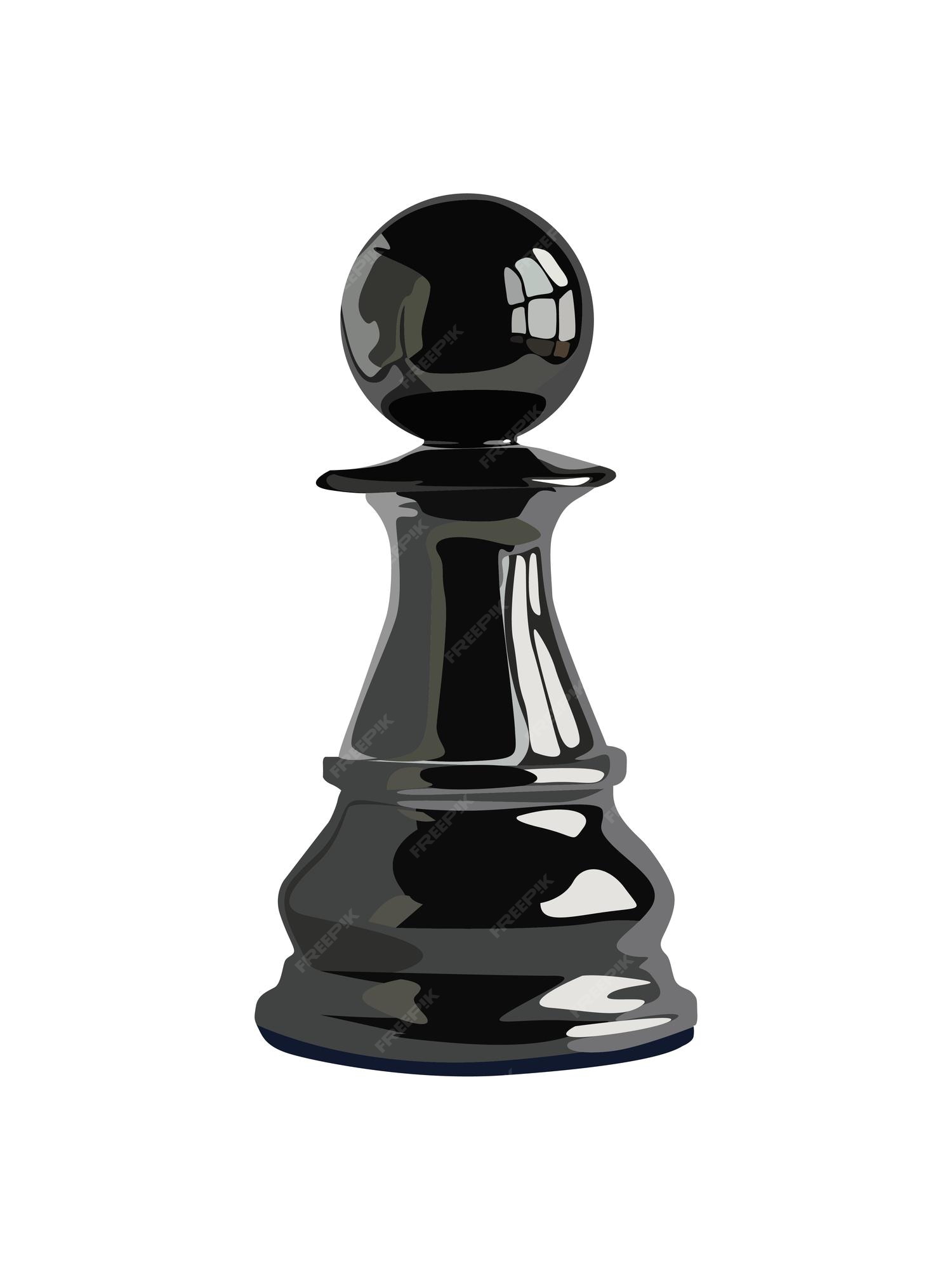 Pawns black and white chess pieces Royalty Free Vector Image