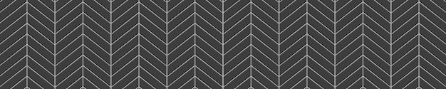 Vector black chevron tile horizontal seamless pattern kitchen backsplash or bathroom floor zigzag texture stone or ceramic brick wall background facade or interior decoration