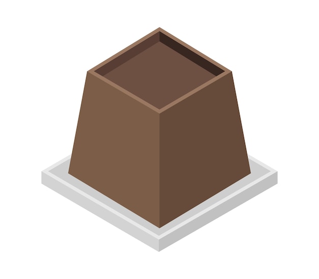 Black chocolate isometric