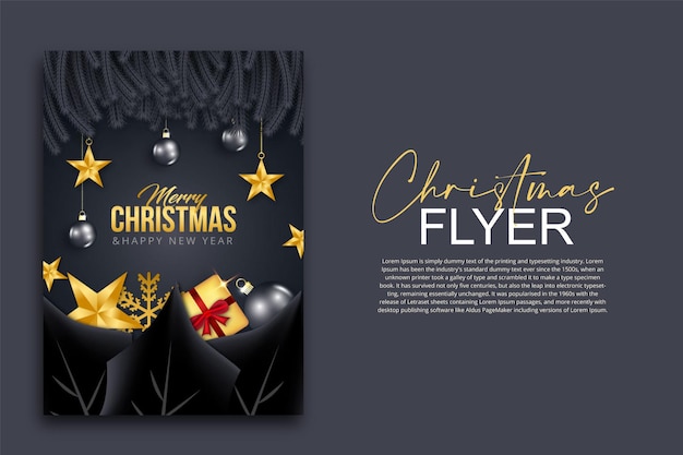 Black Christmas flyer design