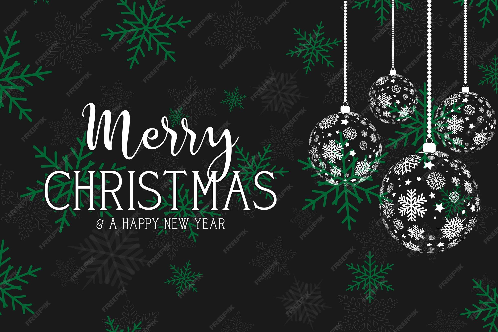 Black Christmas Greeting Cards 