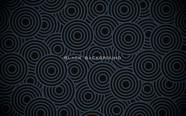 Black circle pattern abstract background