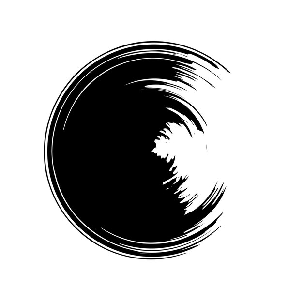 a black circle with a black circle in the middle