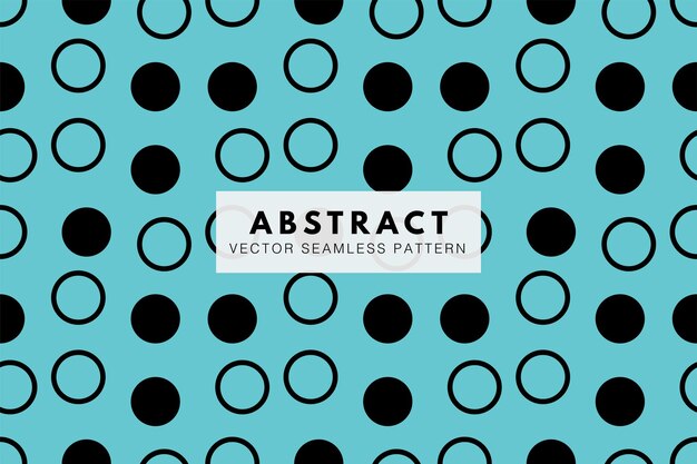 Black circles abstract seamless repeating vector pattern