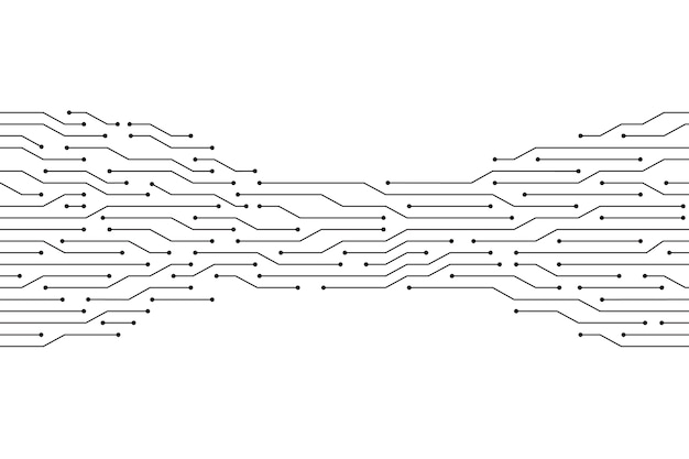 Vector black circuit line on the white background vector technology