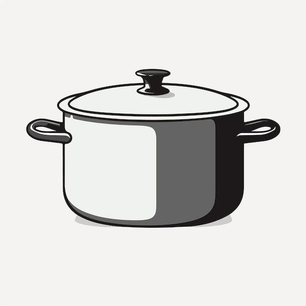 Vector black clipart of a pot