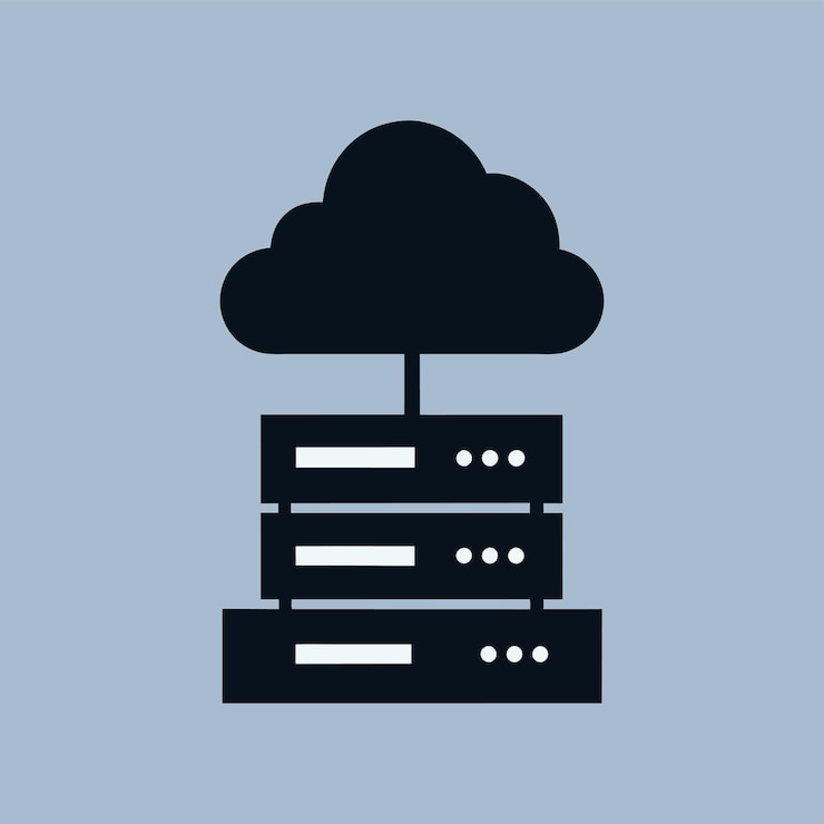 Vector a black cloud that is on top of a stack of books