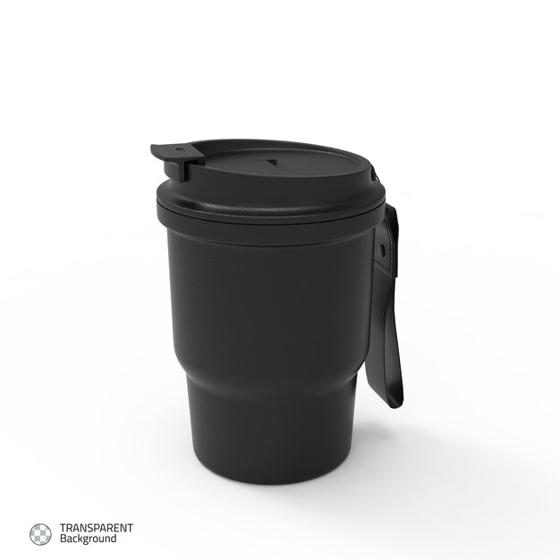 Vector a black coffee mug with the word transport on it