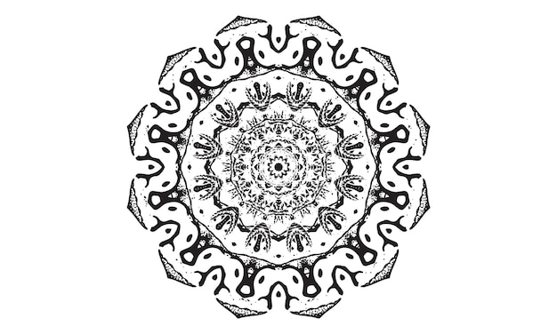 Черный цвет абстрактный дизайн мандалы векторный фон винтажный абстрактный цветочный узор