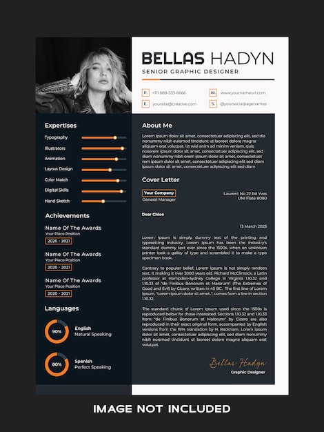 Black Color Modern Resume CV