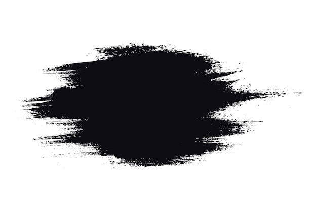 Black color paint brush stroke banner design