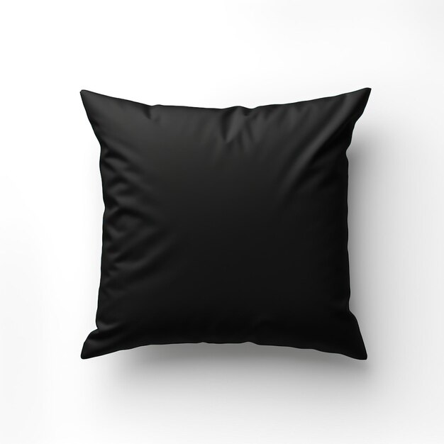 Vector black color pillow 3d vector white background isolated hi