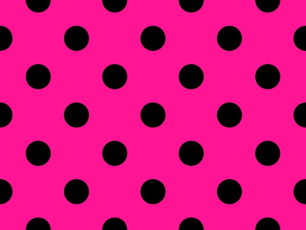 Black color polka dots over deep pink background