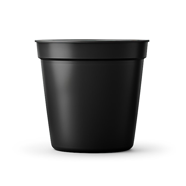 Black color Pot flat vector white background isolated hig