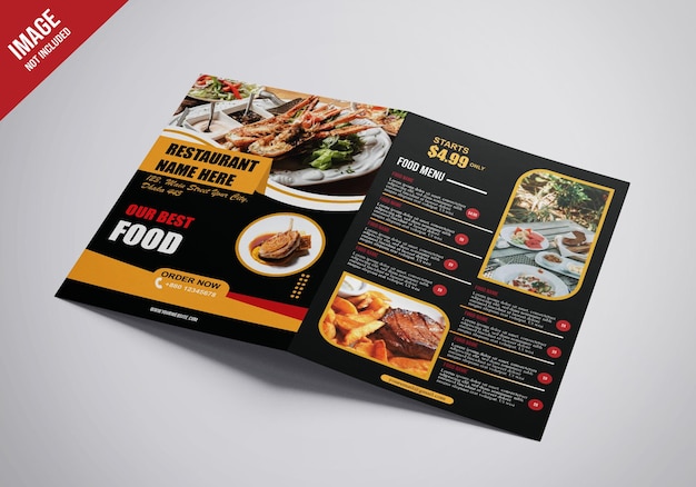 black color restaurant food menu design