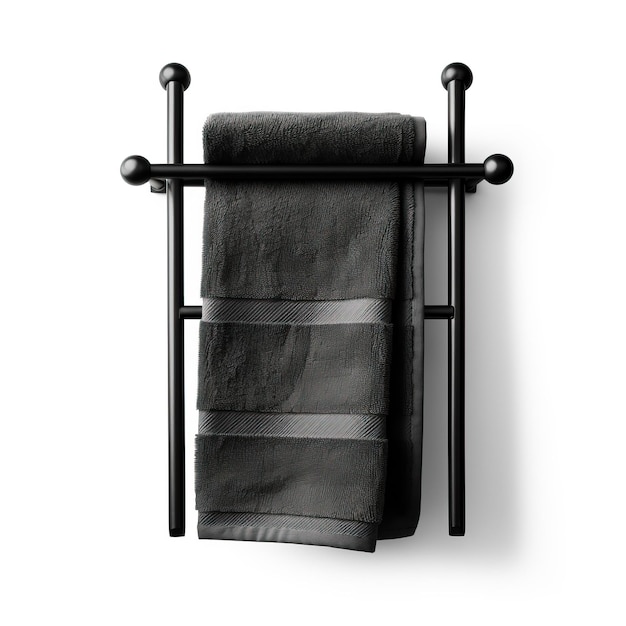 Vettore colore nero rack per asciugamani vettore di gradiente sfondo bianco i