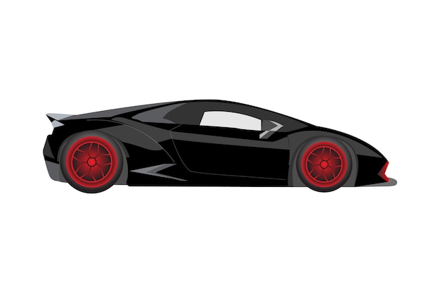 black color vector super car