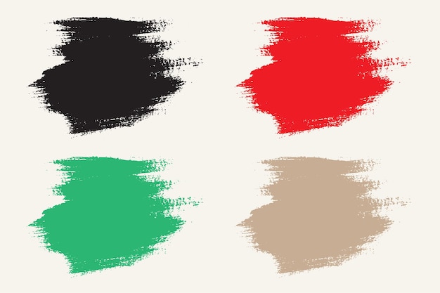 Black and colorful paint stripes brush stroke