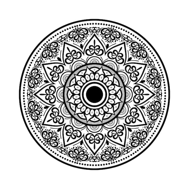 Black colors mandala design for print, poster, cover, brochure, flyer, banner, book cover. mandala