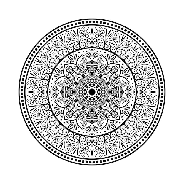 Black colors mandala design for print, poster, cover, brochure, flyer, banner, book cover. mandala