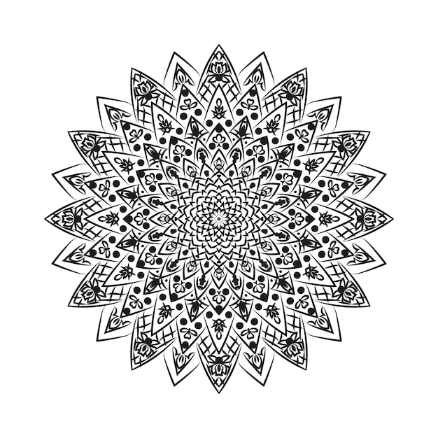 Black colors mandala design for print, poster, cover, brochure, flyer, banner, book cover. mandala