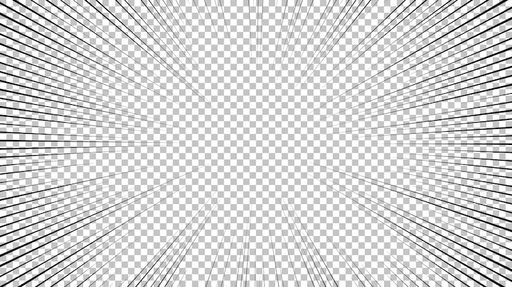 Vector black comic book transparent background