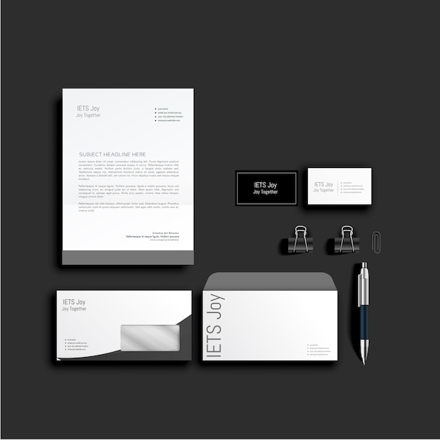 Vector black company business corporate branding logo template collection