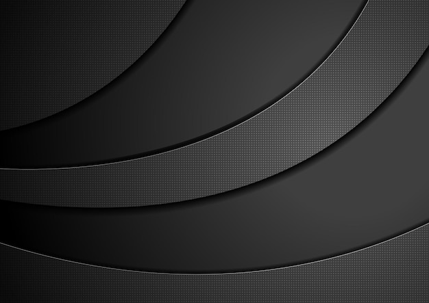 Black concept wavy abstract background