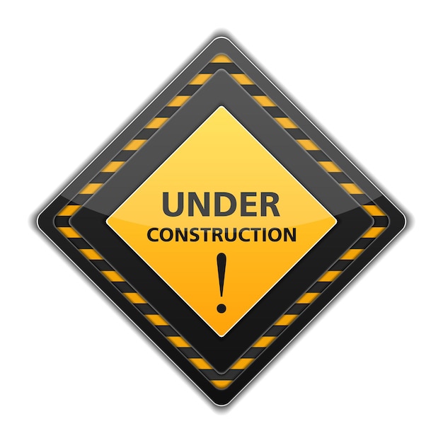 Black Under Construction Sign