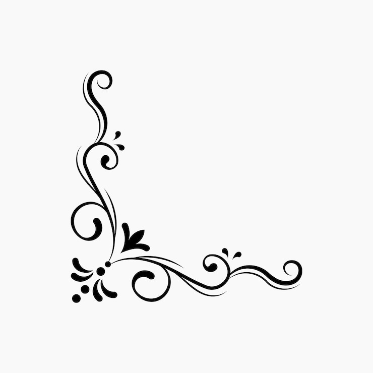 Vector black corner ornaments illustration