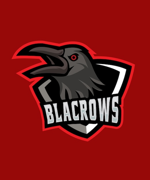 Logo black crow e sports