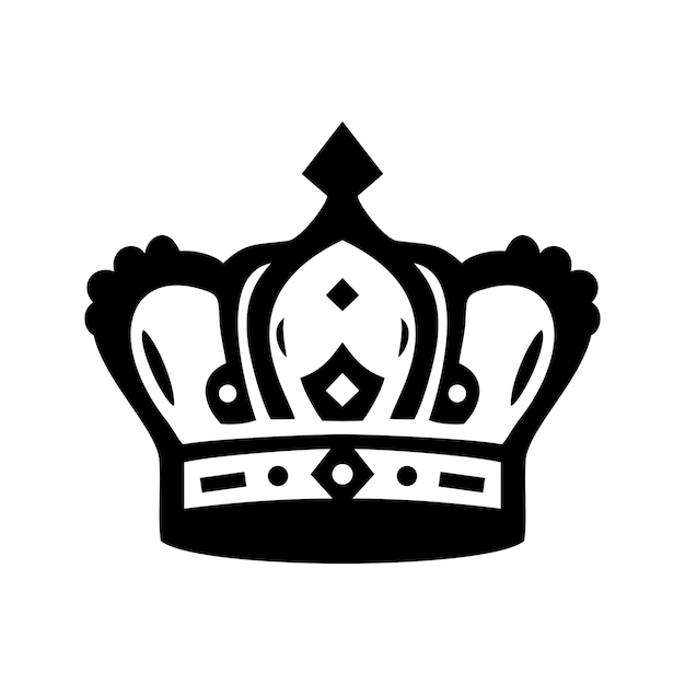 검은색 왕관 아이콘 실루 ⁇   ⁇ 색에 고립된 국호와 왕실 상징