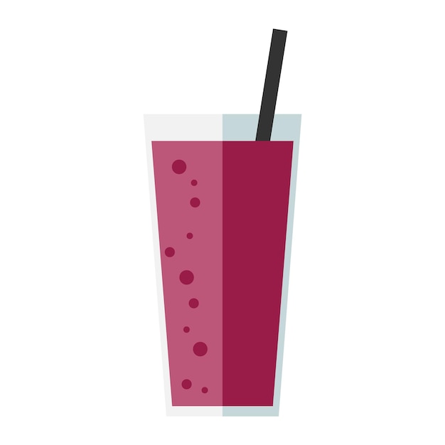 Black currant smoothie in glass.