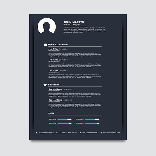 Black cv template