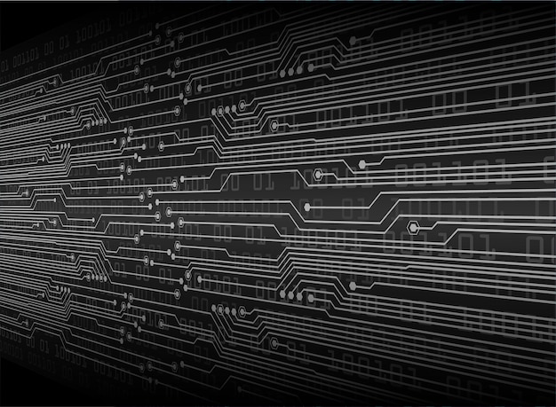 Black cyber circuit future technology concept background