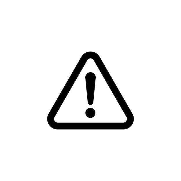 черная икона вектора знака опасности иллюстрация предосторожности