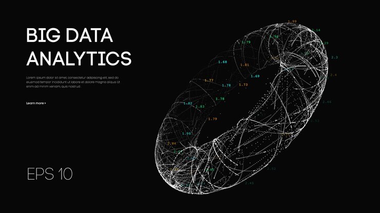 Vector black data technology background business computer internet concept big data network illustration di...
