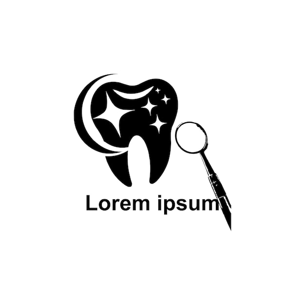 Un logo dentel nero su sfondo bianco