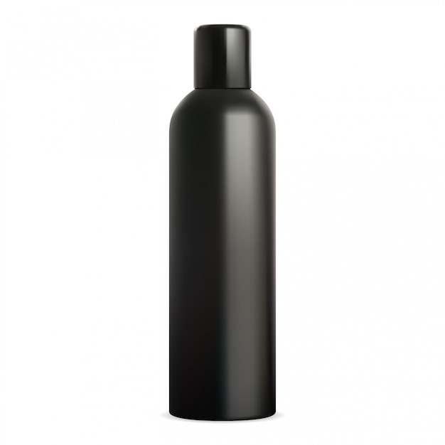 Black deodorant bottle can