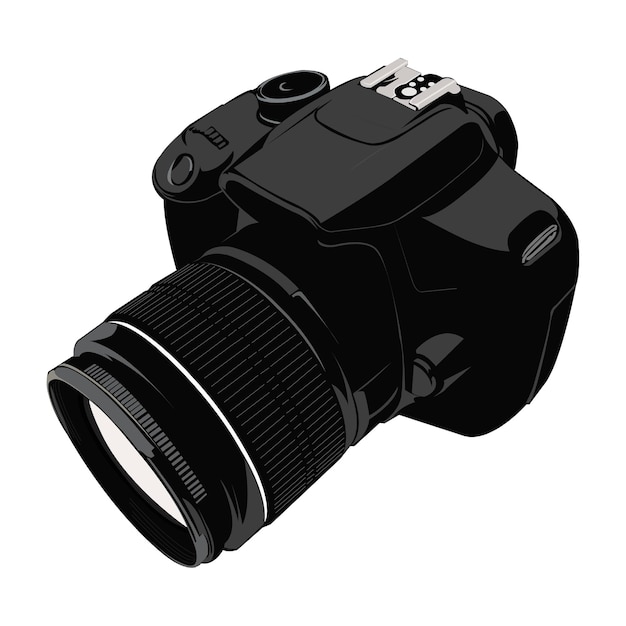 Vector black digital camera