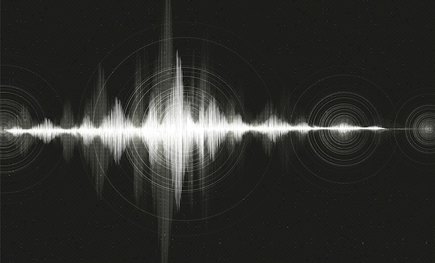 Black digital sound wave background